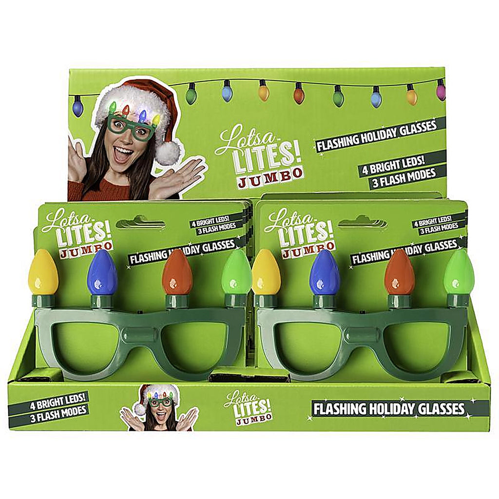Lotsa Lights - XJMBG24 - LED Multicolor Flashing Glasses Light Set 5 In.