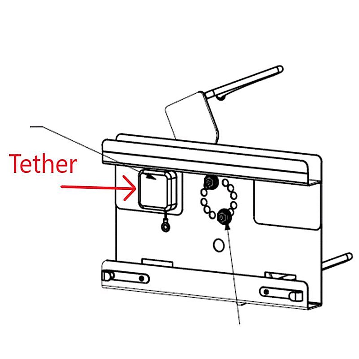 Vulcan Industries - 1022428-01 - 5.1 In. H X 6.1 In. W X 10 In. D Black Metal Reciprocating Saw w/Tether Display