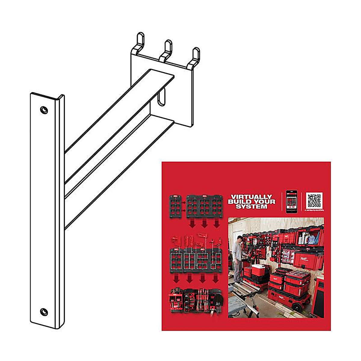 Retail First - 1000-000152 - L2 Tools Sign Kit Milwaukee with Pegboard Bracket
