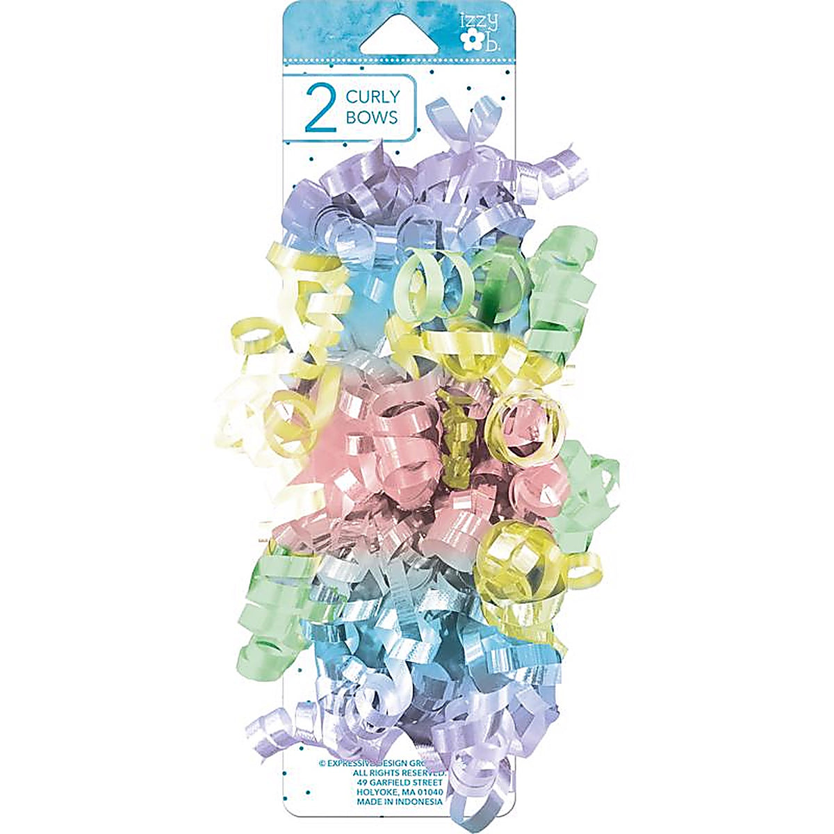 Paper Images - EDBOW2CB-01 - Multi-Color Pastel Curly Bows