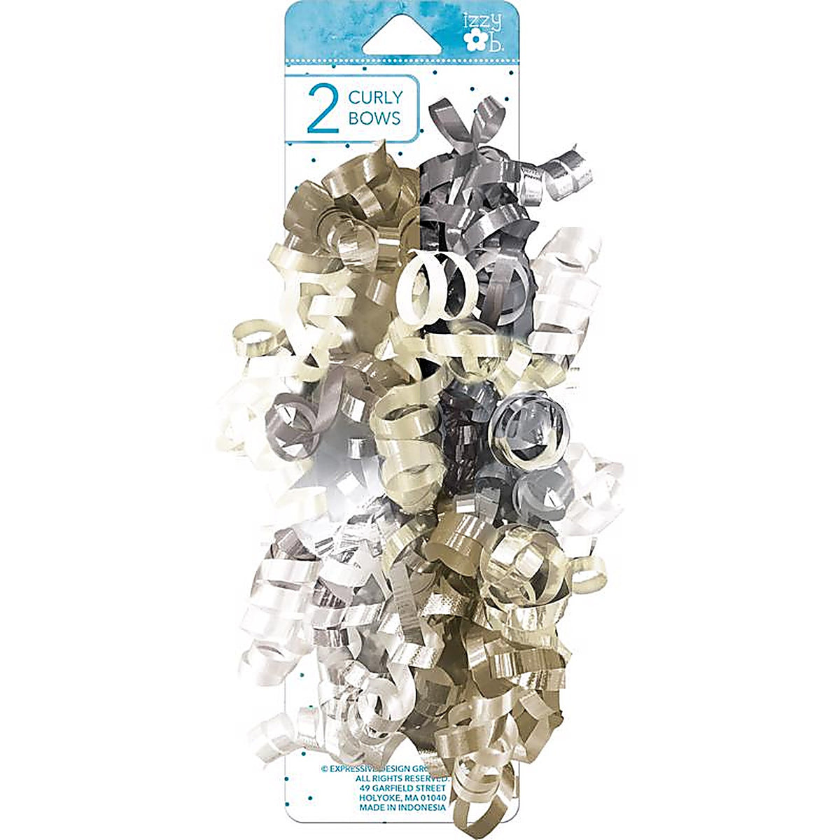Paper Images - EDBOW2CB-03 - Izzy Ob Multi-Color Metallic Curly Bows