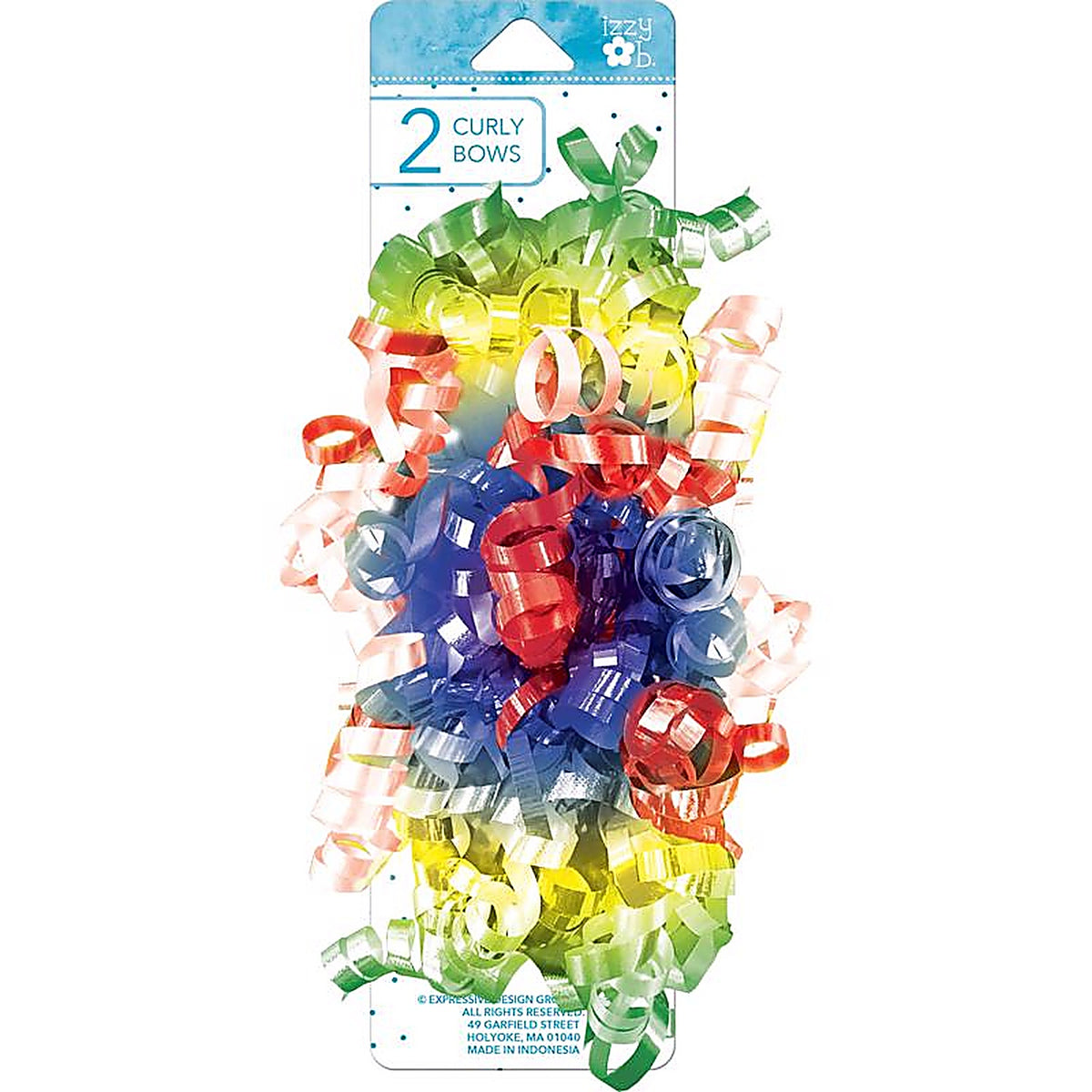 Paper Images - EDBOW2CB-04 - Izzy Ob Multi-Color Primary Curly Bows