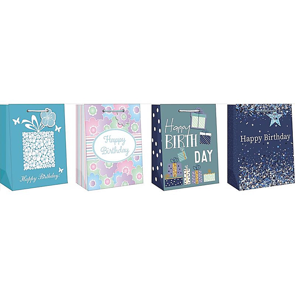 Paper Images - EGBT2A-1 - Assorted Adult Birthday Medium Gift Bag