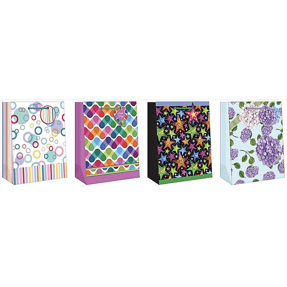 Paper Images - EGBT2A-4 - Assorted General Designs Medium Gift Bag