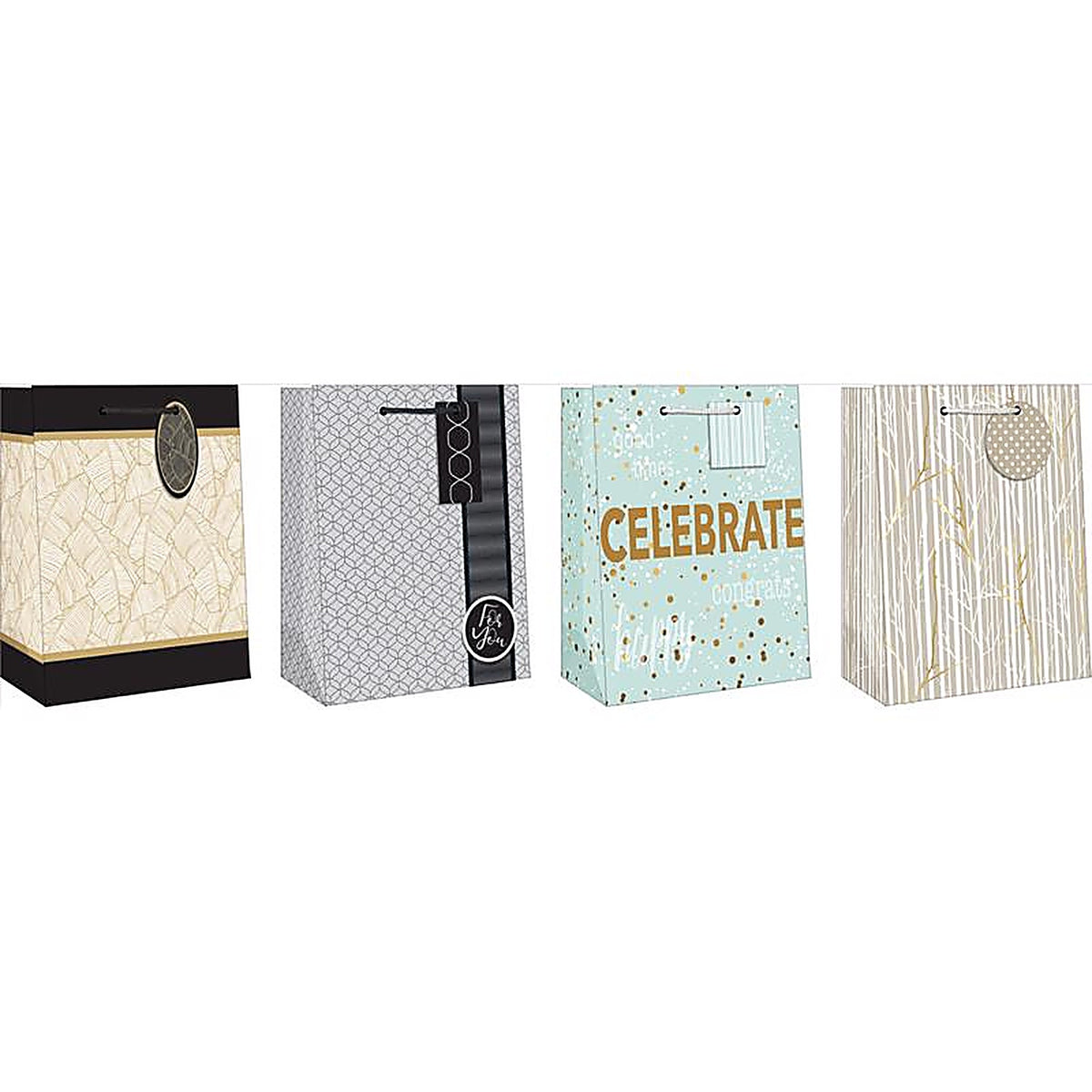 Paper Images - EGBT2A-5 - Assorted General Formal Designs Medium Gift Bag