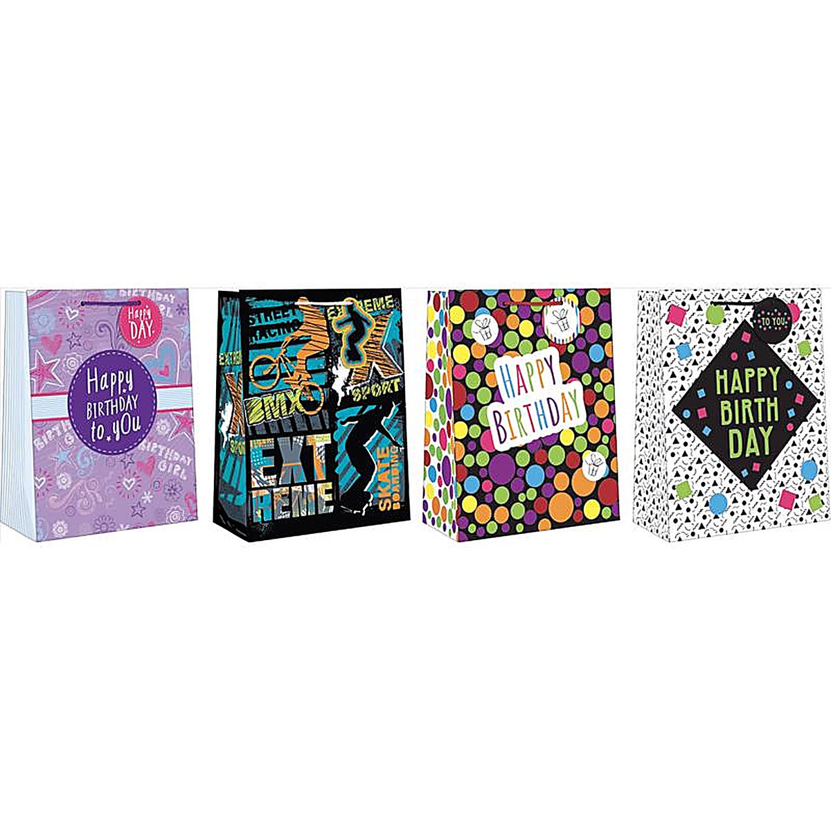 Paper Images - EGBT3A-2 - Assorted Large Tween Birthday Gift Bag