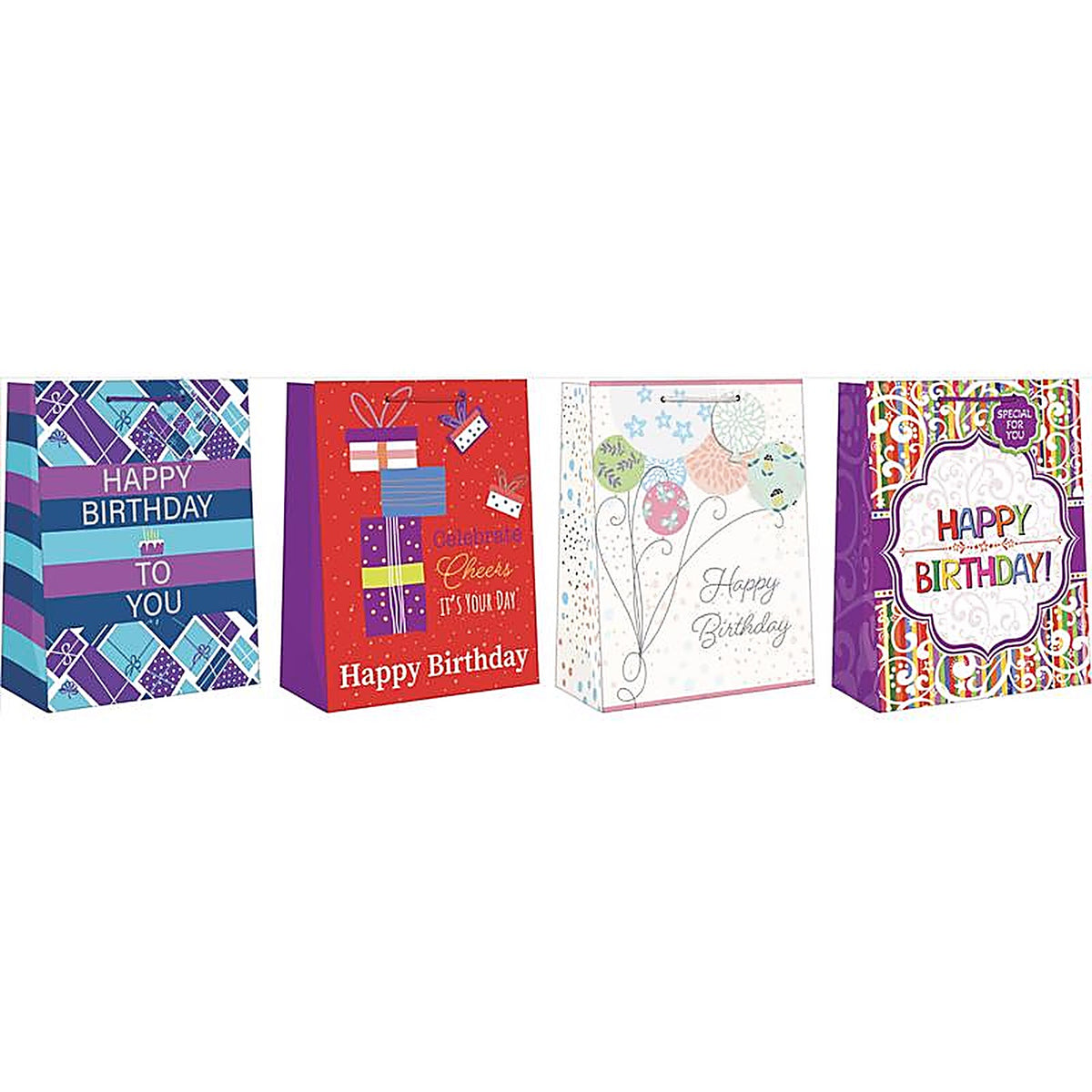 Paper Images - EGBT3A-3 - Assorted Large Adult Birthday Gift Bag