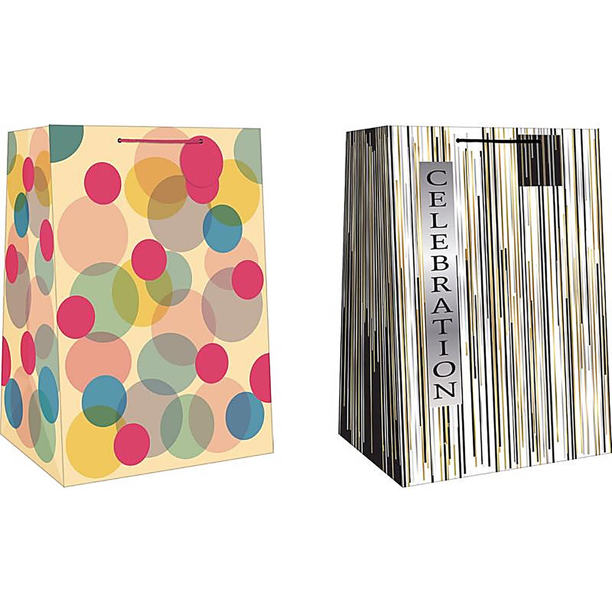 Paper Images - EMWJGBA-3 - Assorted Mega Wide Jumbo Generic Gift Bag