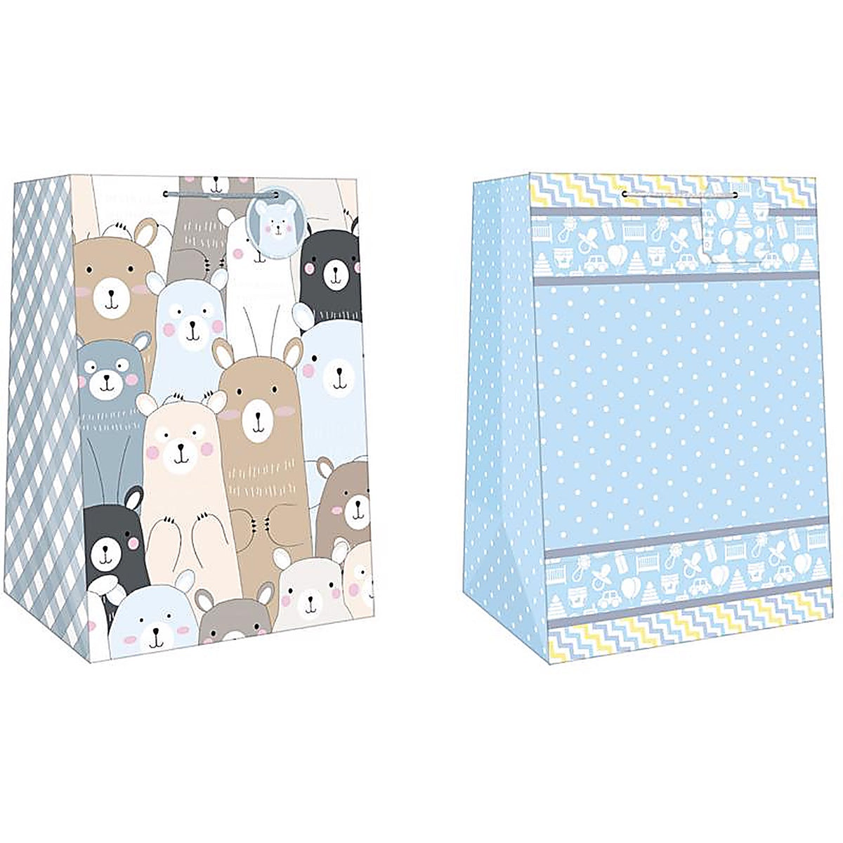 Paper Images - EMWJGBA-4 - Assorted Mega Wide Jumbo Baby Boy Gift Bag