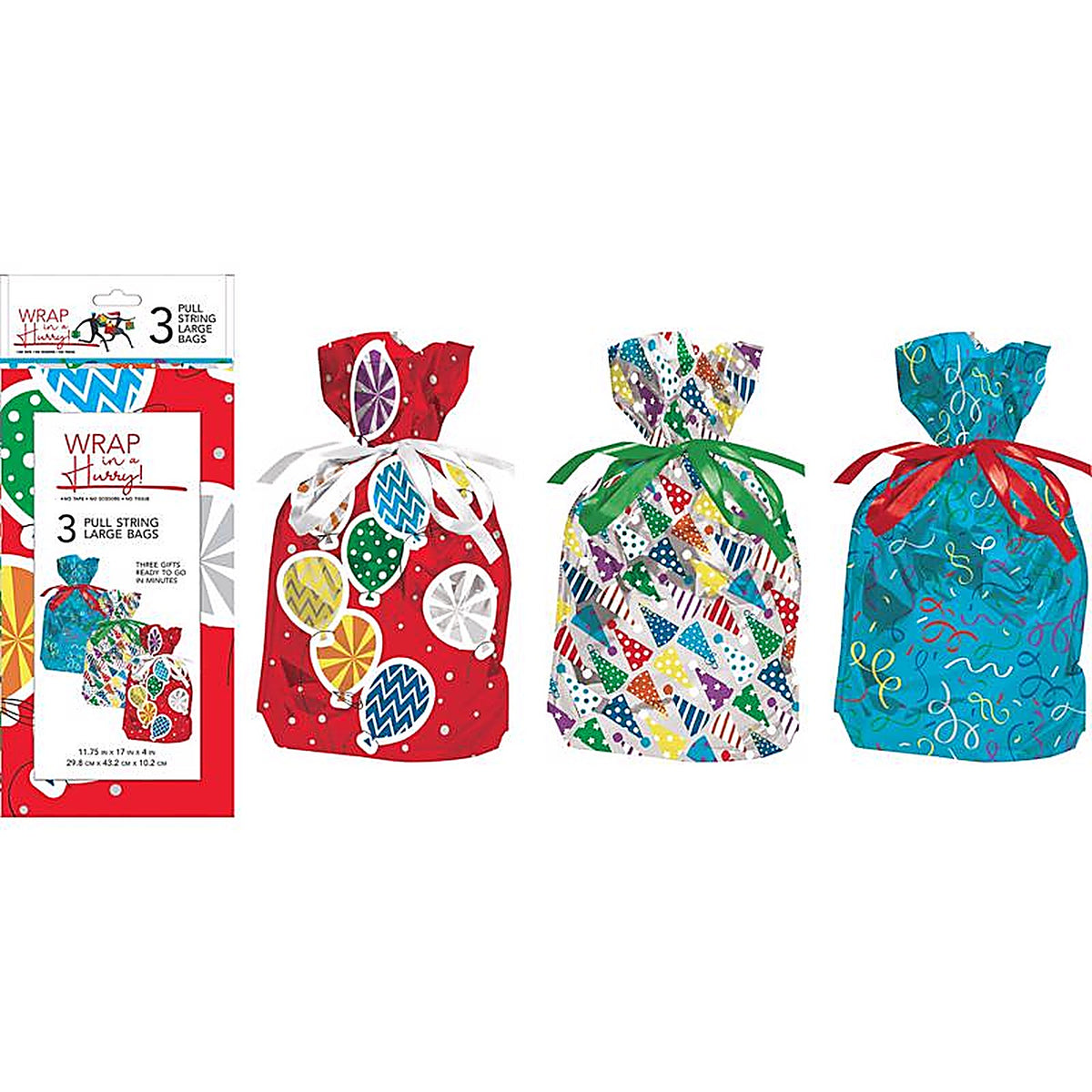 Paper Images - E3MLDGB-01 - Assorted All Occasion Drawstring Gift Bag