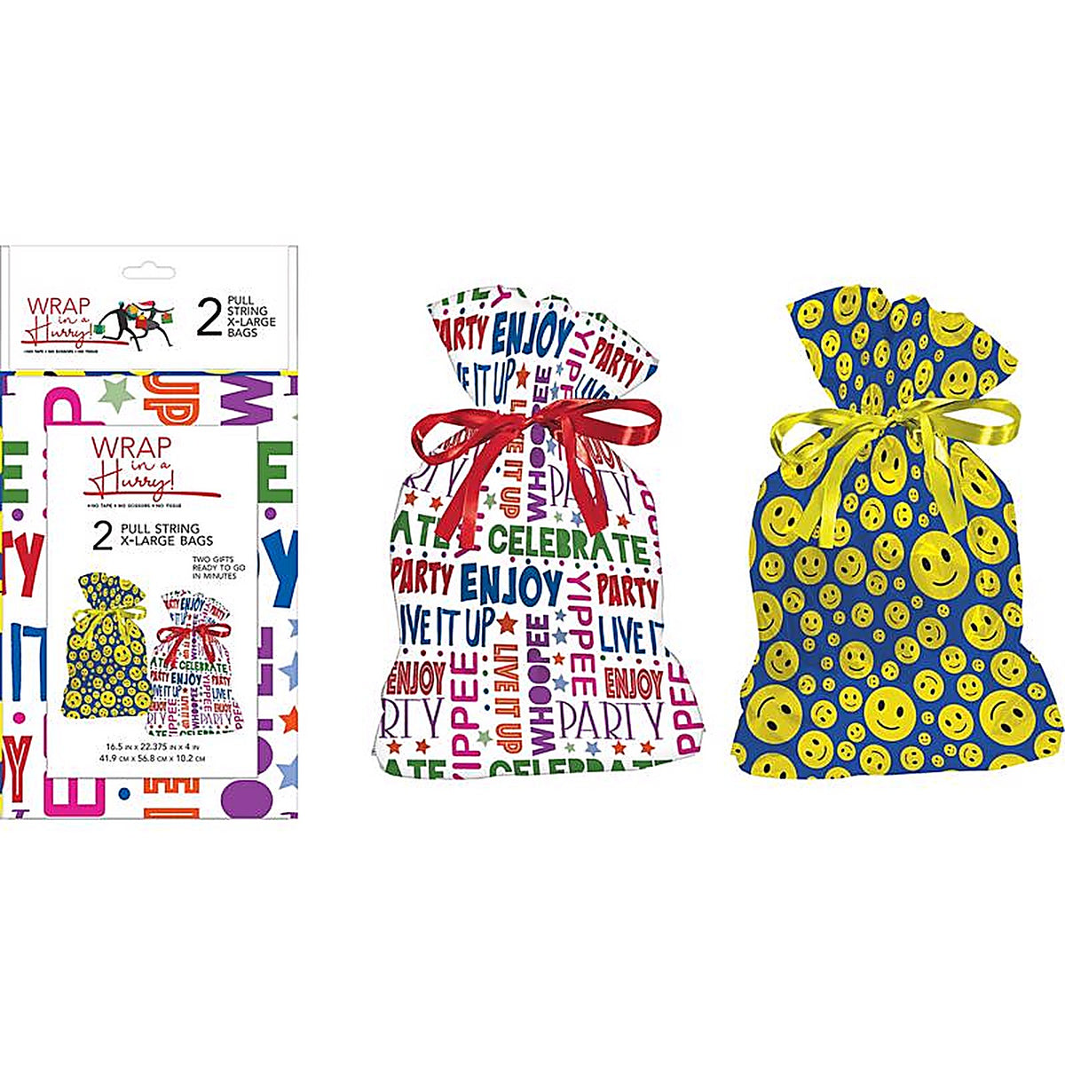 Paper Images - E2MXLDGB-01 - Assorted All Occasion Drawstring Gift Bag