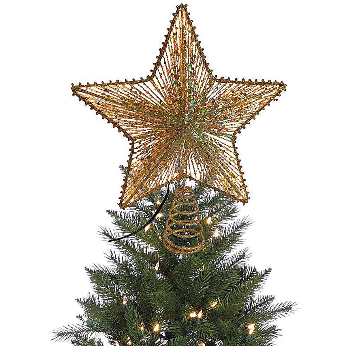 Celebrations - 49969-71 - LED Gold Star Tree Topper 11.5 In.