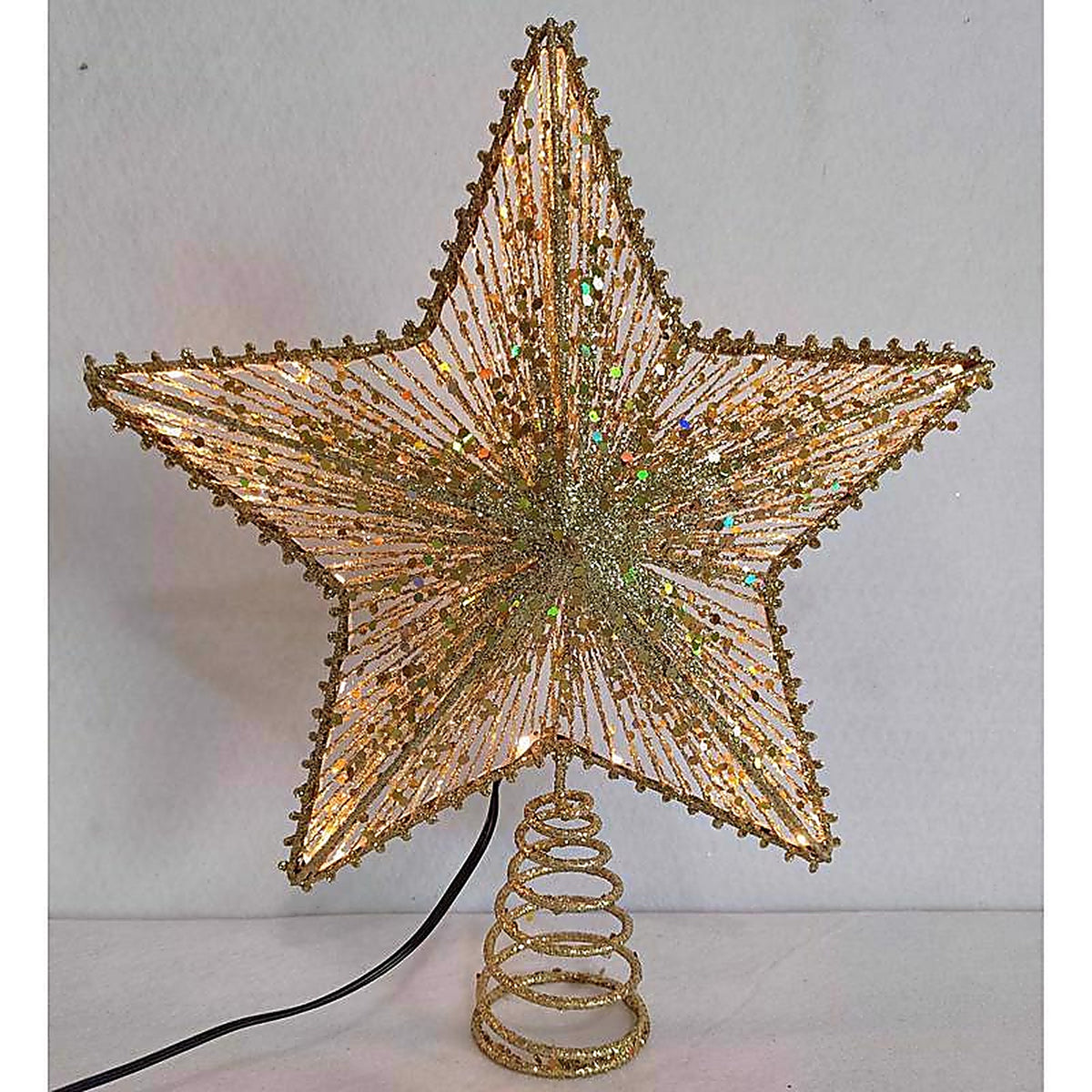 Celebrations - 49969-71 - LED Gold Star Tree Topper 11.5 In.