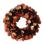 Fc Young - 17W-JHW - 17 In. 2 Assorted Designs- Tinsel Pumpkin/Bat Wreath