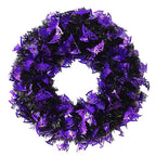Fc Young - 17W-JHW - 17 In. 2 Assorted Designs- Tinsel Pumpkin/Bat Wreath