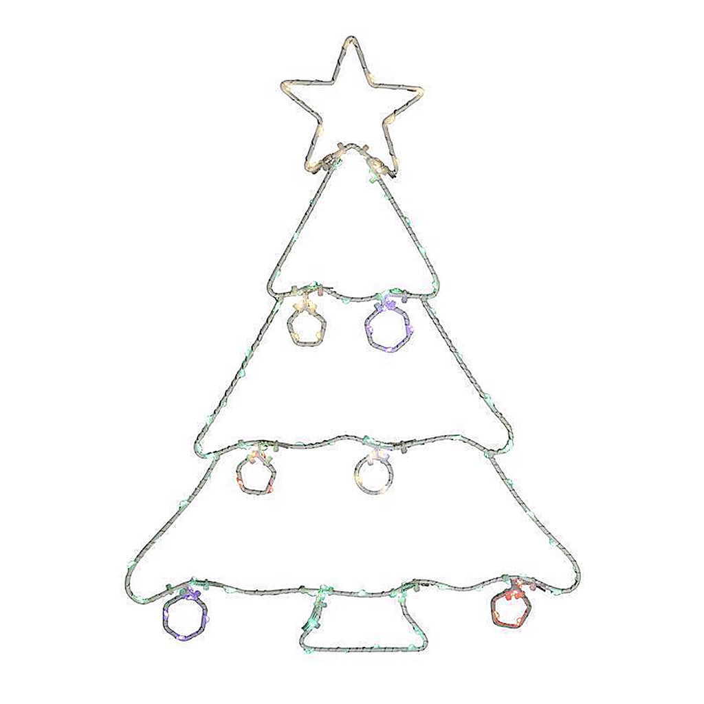 Celebrations - 17TRA - LED Multi Christmas Tree Silhouette 17 In. Hanging Decor