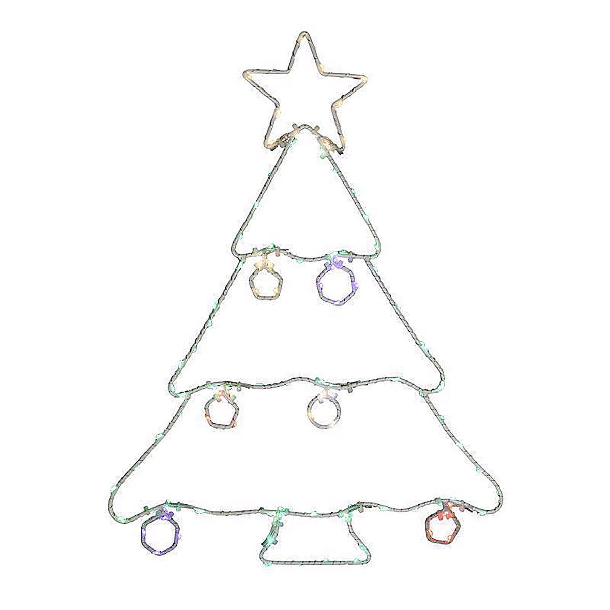 Celebrations - 17TRA - LED Multi Christmas Tree Silhouette 17 In. Hanging Decor
