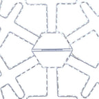 Celebrations - 24SFKDPWA - LED Pure White Snowflake 24 In. Hanging Decor