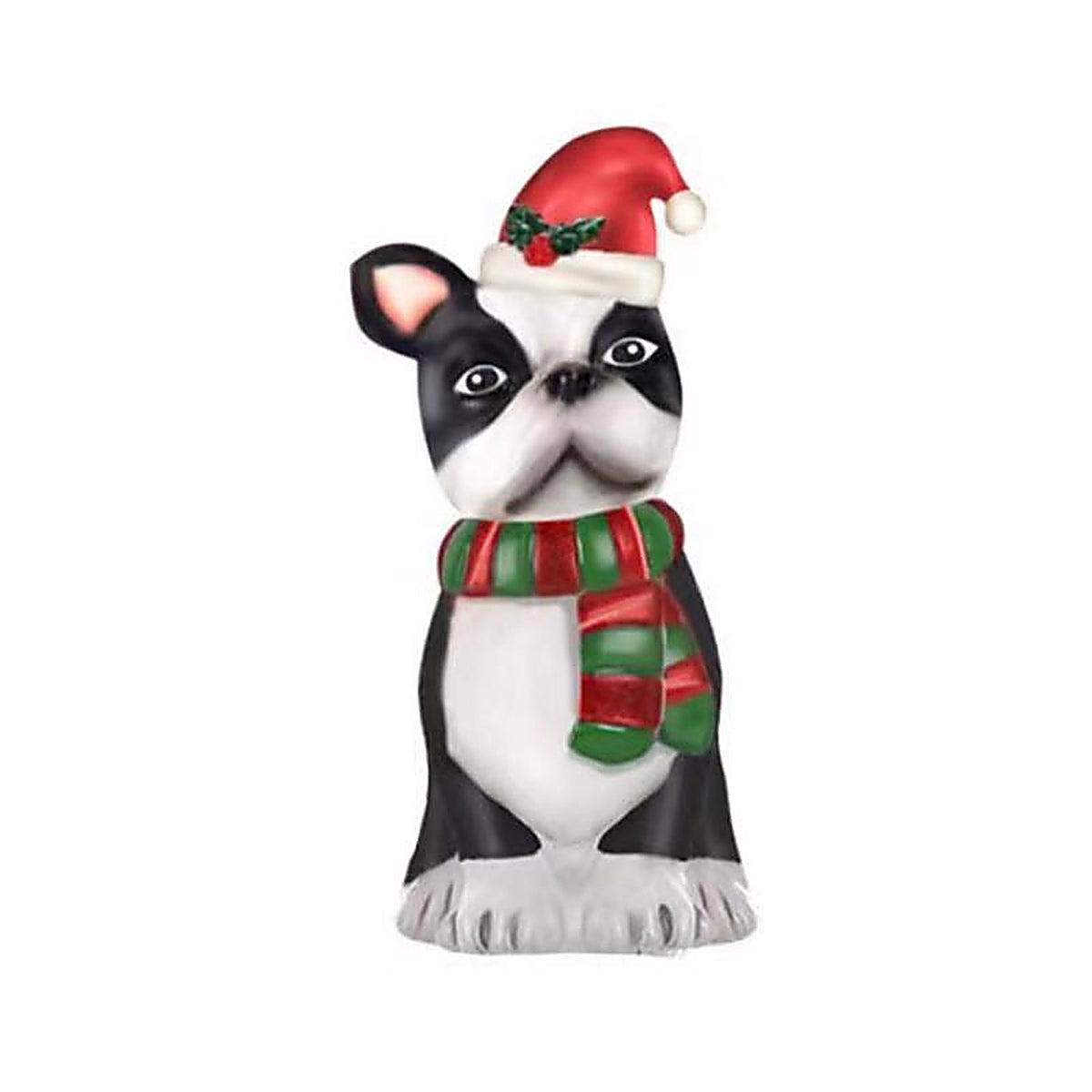 Alpine - LAJ120 - French Bulldog w/Santa Hat 24 In. Blow Mold