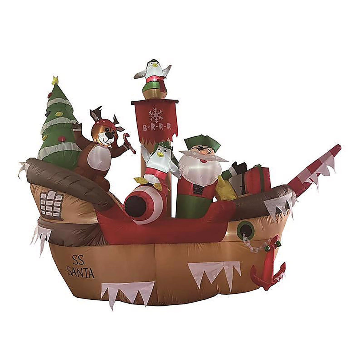 Celebrations - 23MY0509 - Long Pirate Santa Boat 9 Ft. Inflatable