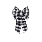 Holiday Trims - 7932 - Assorted Plaid Wired Christmas Bow 14 In.