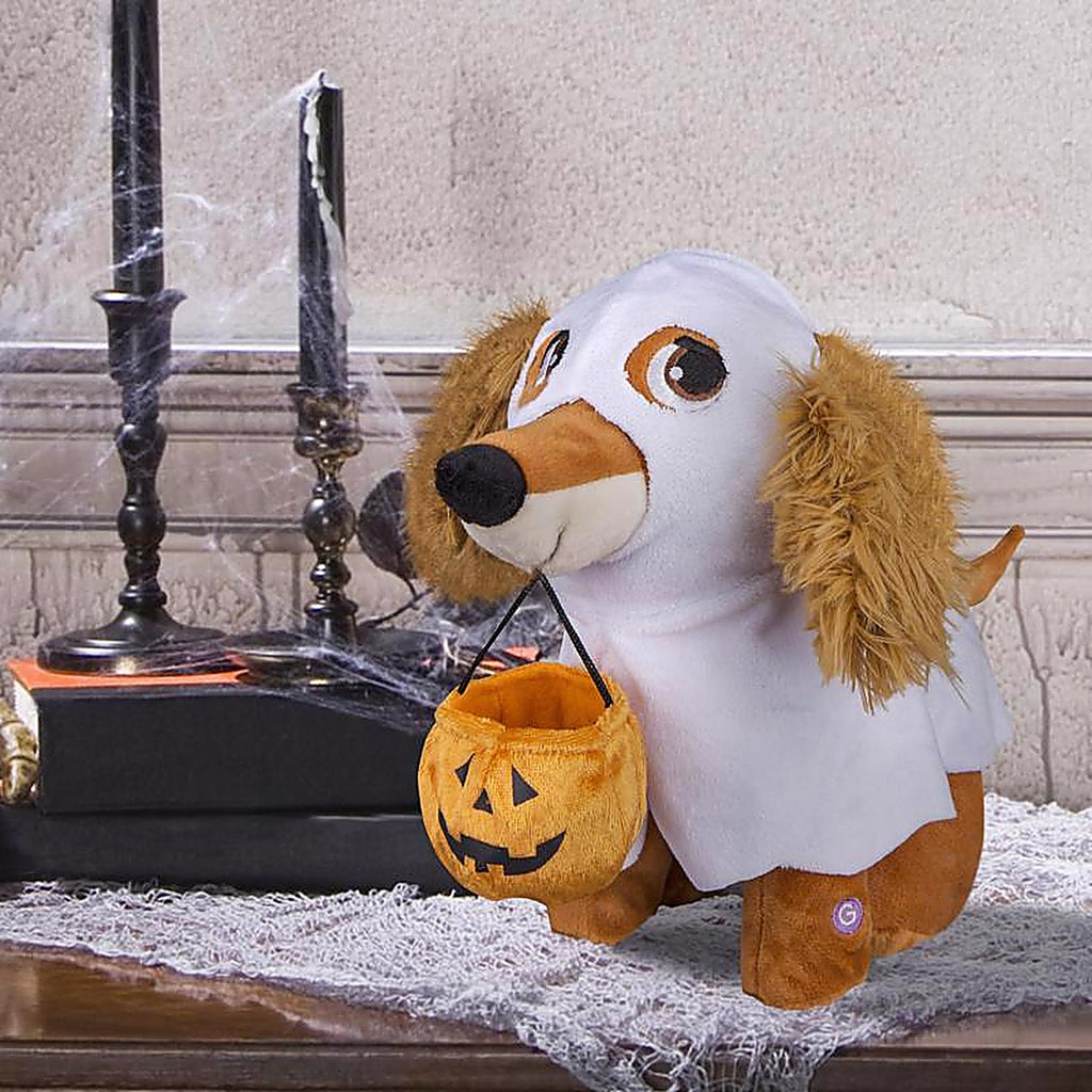 Gemmy - 228815 - Animated Musical Plush Ghost Dog Halloween Decor