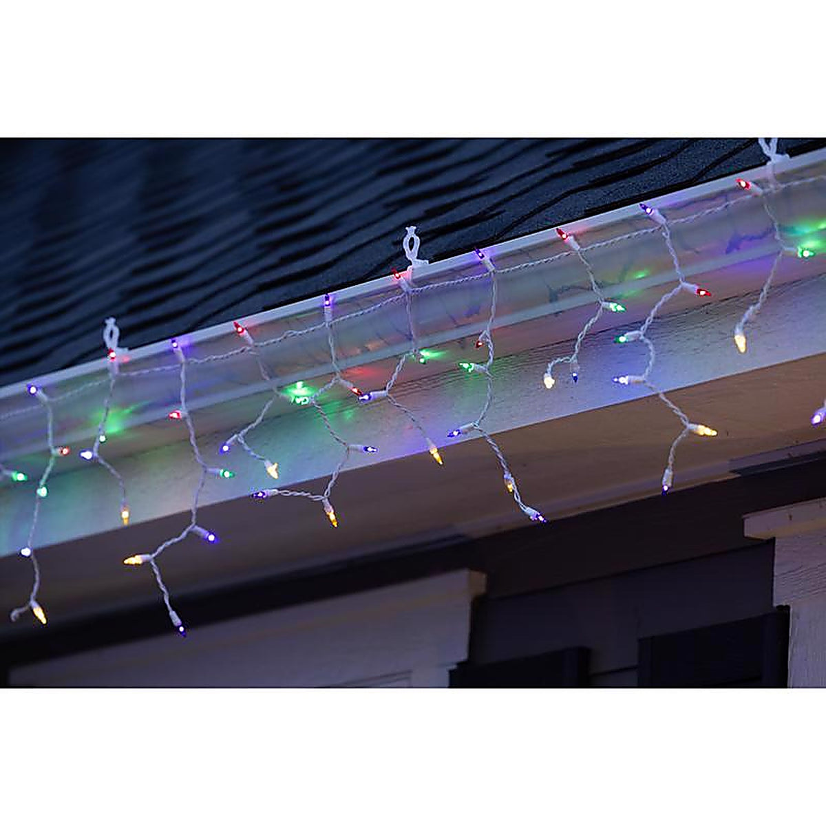 Celebrations - RIC100MUA - Classic LED T5 Multicolored 100 CT Icicle Christmas Lights 6 Ft.