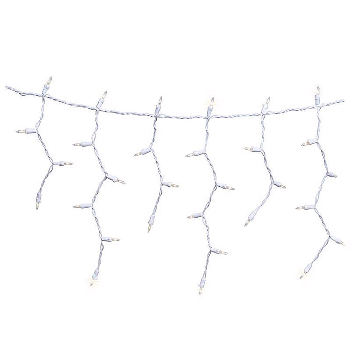 Celebrations - RIC100WTA - Classic LED T5 Warm White 100 CT Icicle Christmas Lights 6 Ft.