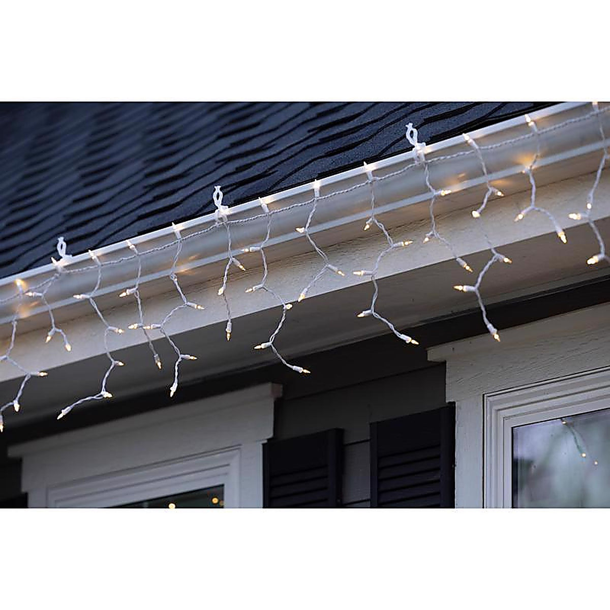 Celebrations - RIC100WTA - Classic LED T5 Warm White 100 CT Icicle Christmas Lights 6 Ft.