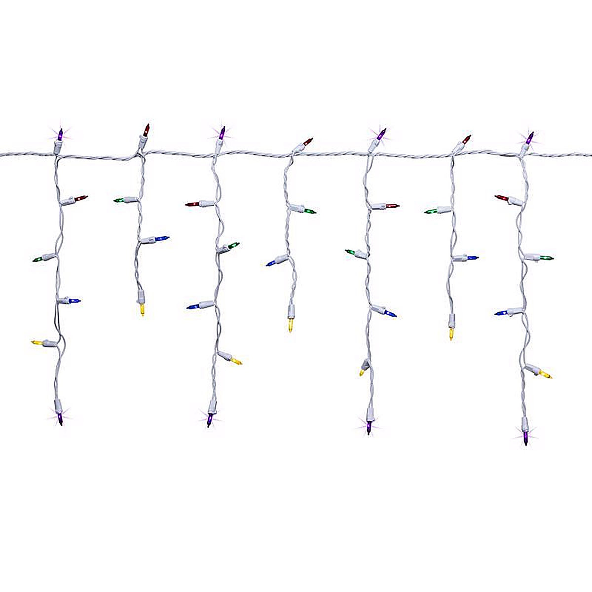 Celebrations - RIC100MTA - Classic LED T5 Multicolored 100 CT Icicle Christmas Lights 6 Ft.