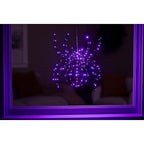 Celebrations - 24MSPLA - Purple 140 CT 16 In. LED Prelit Illuminated Spider Halloween Decor