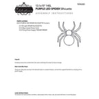 Celebrations - 24MSPLA - Purple 140 CT 16 In. LED Prelit Illuminated Spider Halloween Decor