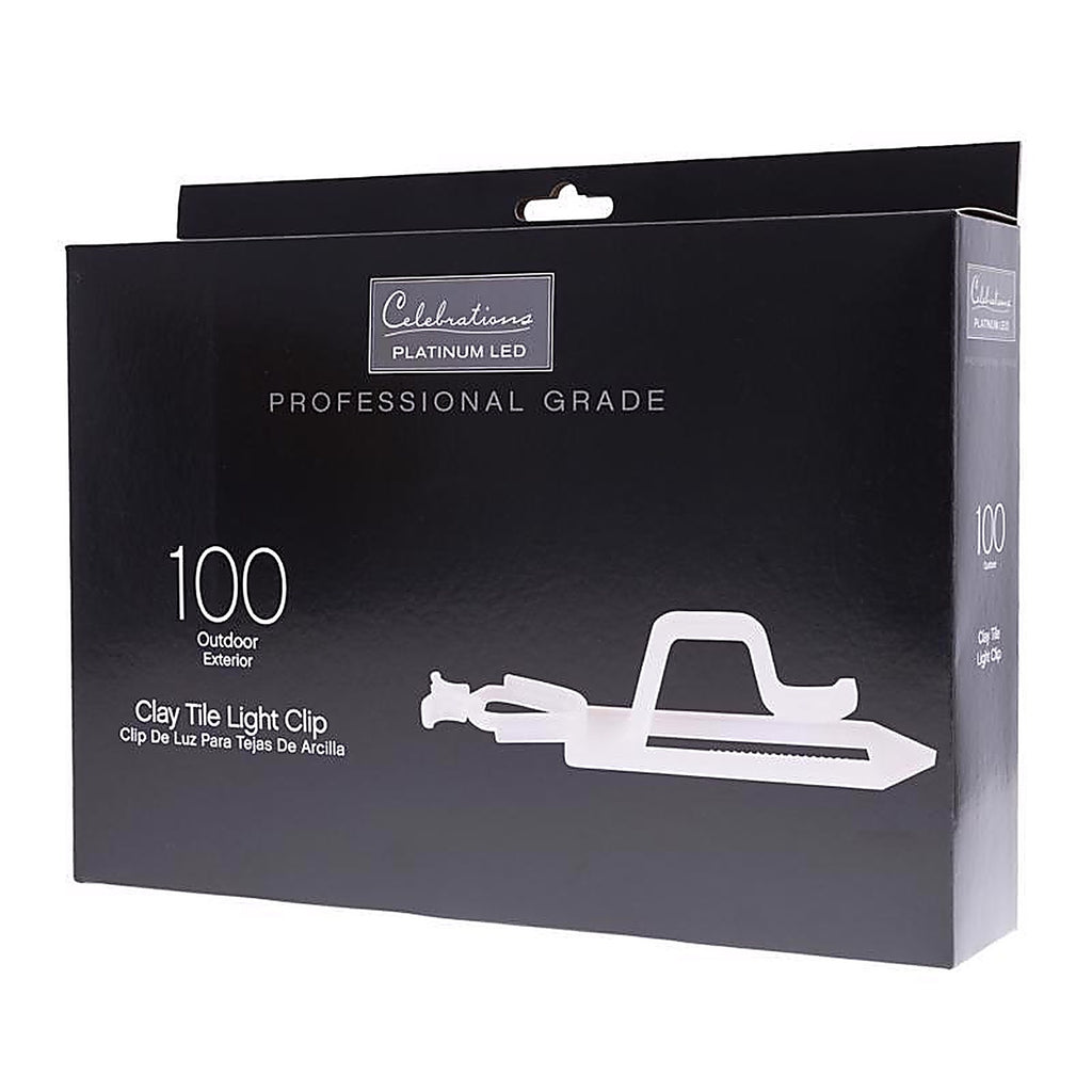 Celebrations - CTLCBXA - Clay Tile Light Clips 100 Pack