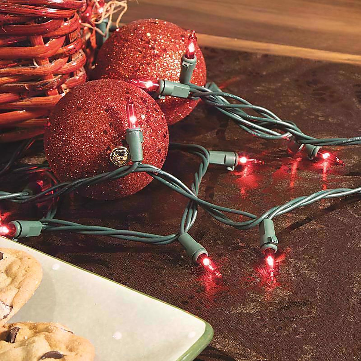 Celebrations - RT5100RDA - Classic LED T5 Red 100 CT String Christmas Lights 24.75 Ft.