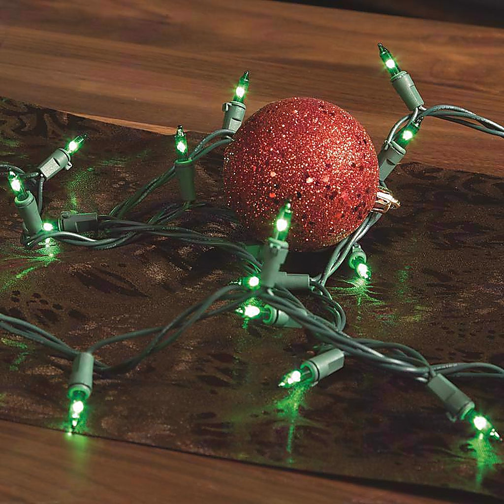 Celebrations - RT5100GRA - Classic LED T5 Green 100 CT String Christmas Lights 24.75 Ft.