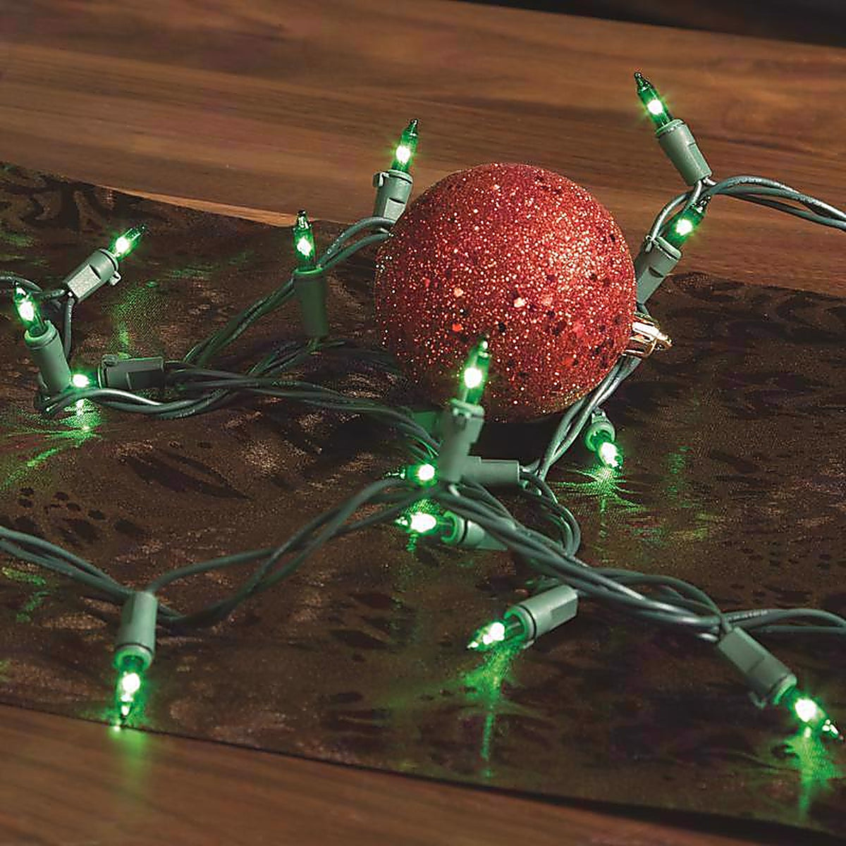 Celebrations - RT5100GRA - Classic LED T5 Green 100 CT String Christmas Lights 24.75 Ft.