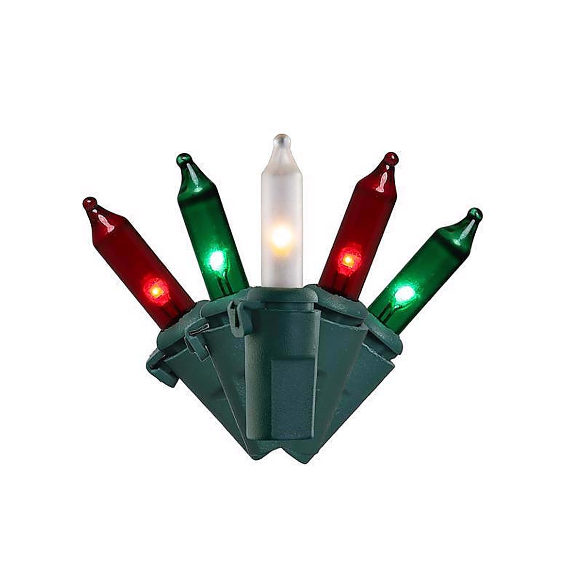 Celebrations - RT5100TRA - Classic LED T5 Red/Green/Pure White 100 CT String Christmas Lights 24.75 Ft.