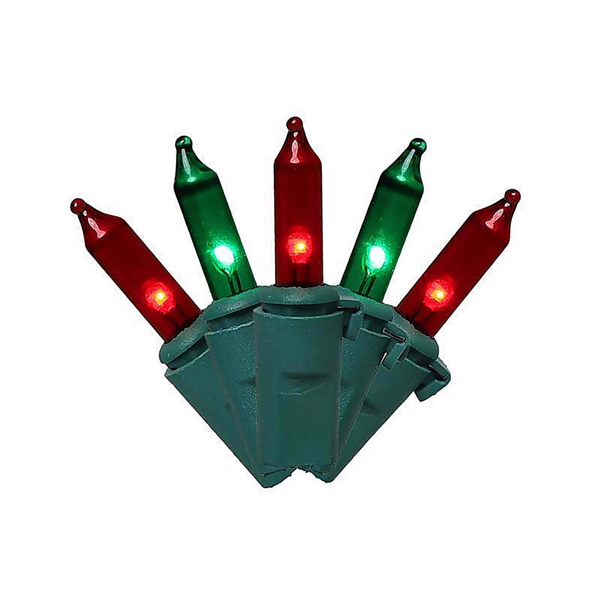 Celebrations - RT5100RGA - Classic LED T5 Green/Red 100 CT String Christmas Lights 24.75 Ft.