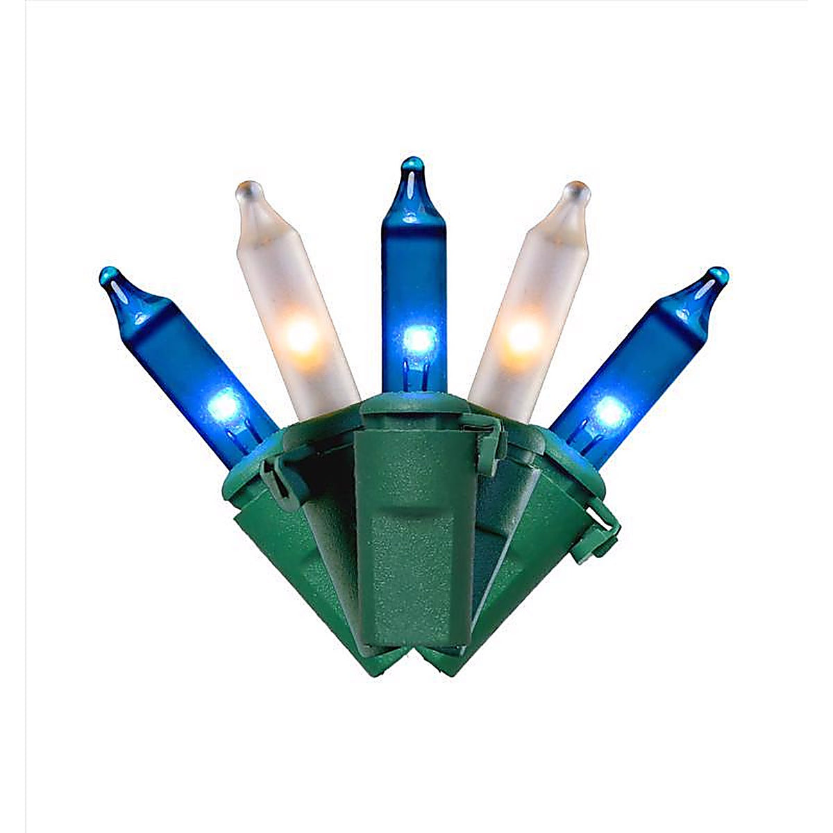 Celebrations - RT5100FZA - Classic LED T5 Blue/Pure White 100 CT String Christmas Lights 24.75 Ft.