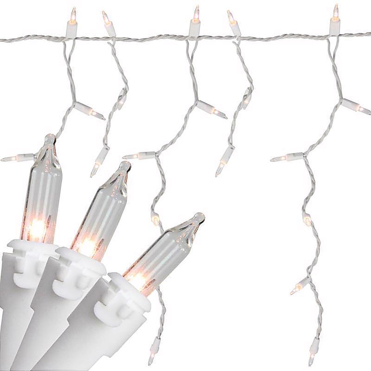 Celebrations - RIC300WWA - Classic LED T5 Warm White 300 CT Icicle Christmas Lights 19.6 Ft.