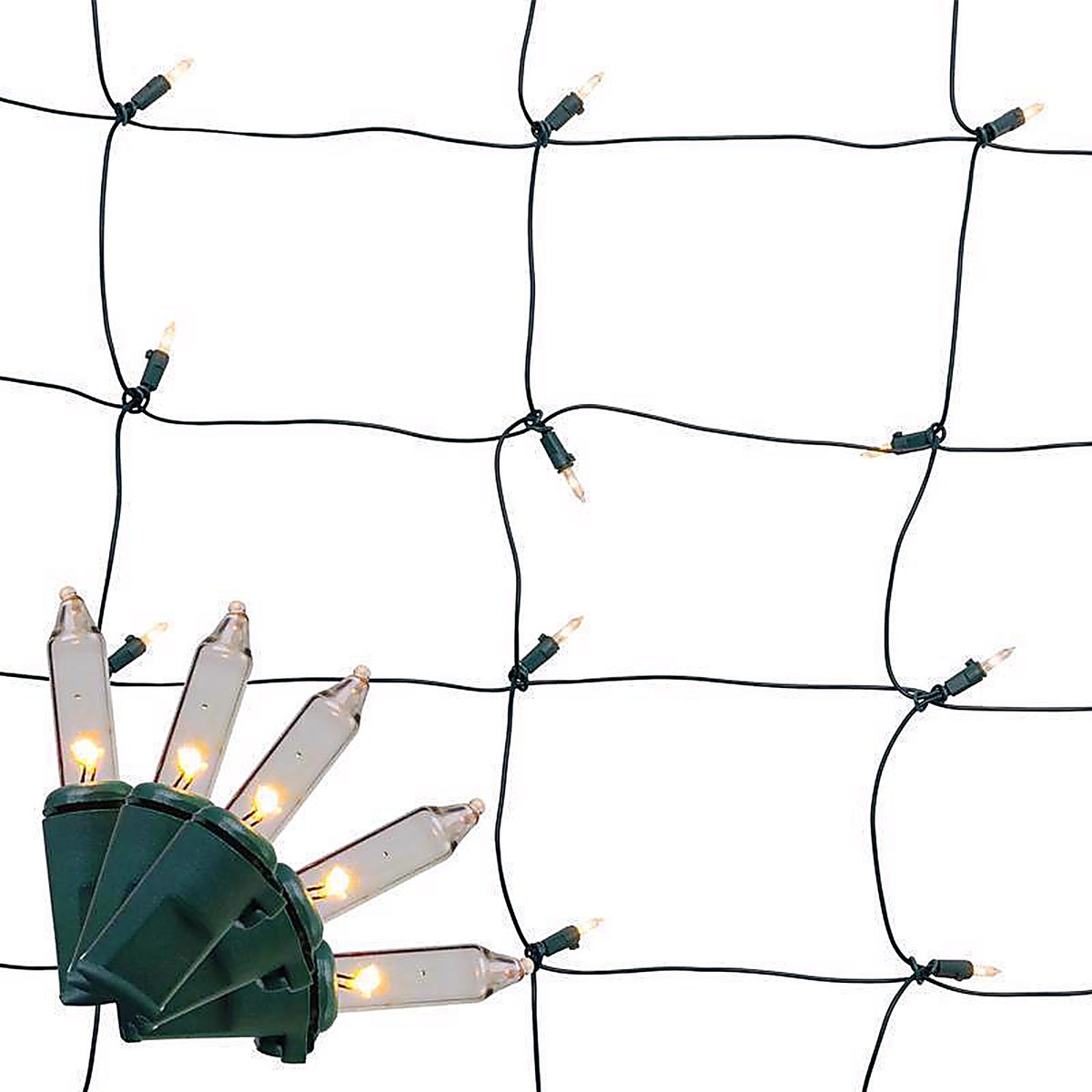 Celebrations - RNT100WWA - Classic LED T5 Warm White 100 CT Net Christmas Lights 4 Ft.