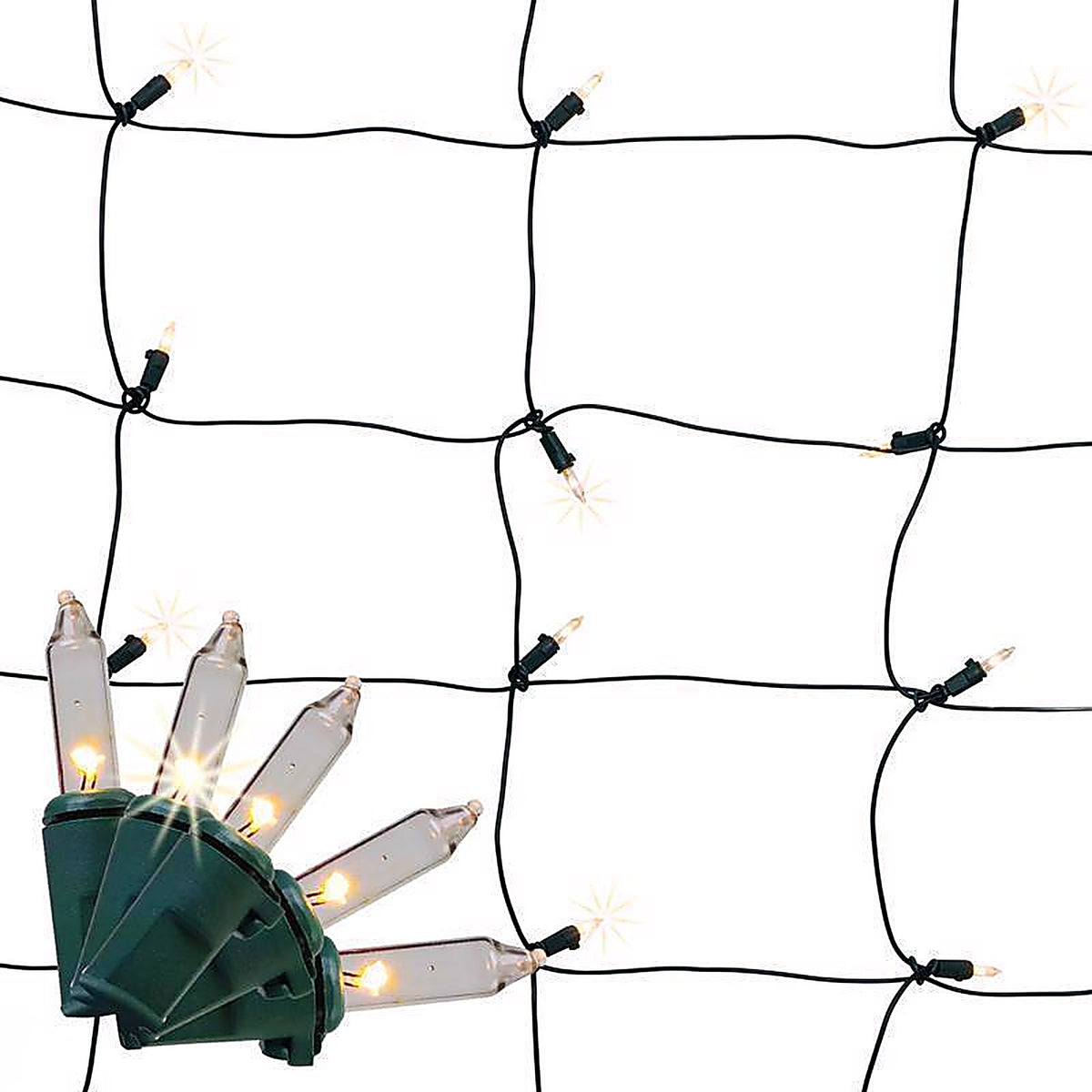 Celebrations - RNT100WTA - Classic LED T5 Warm White 100 CT Net Christmas Lights 4 Ft.