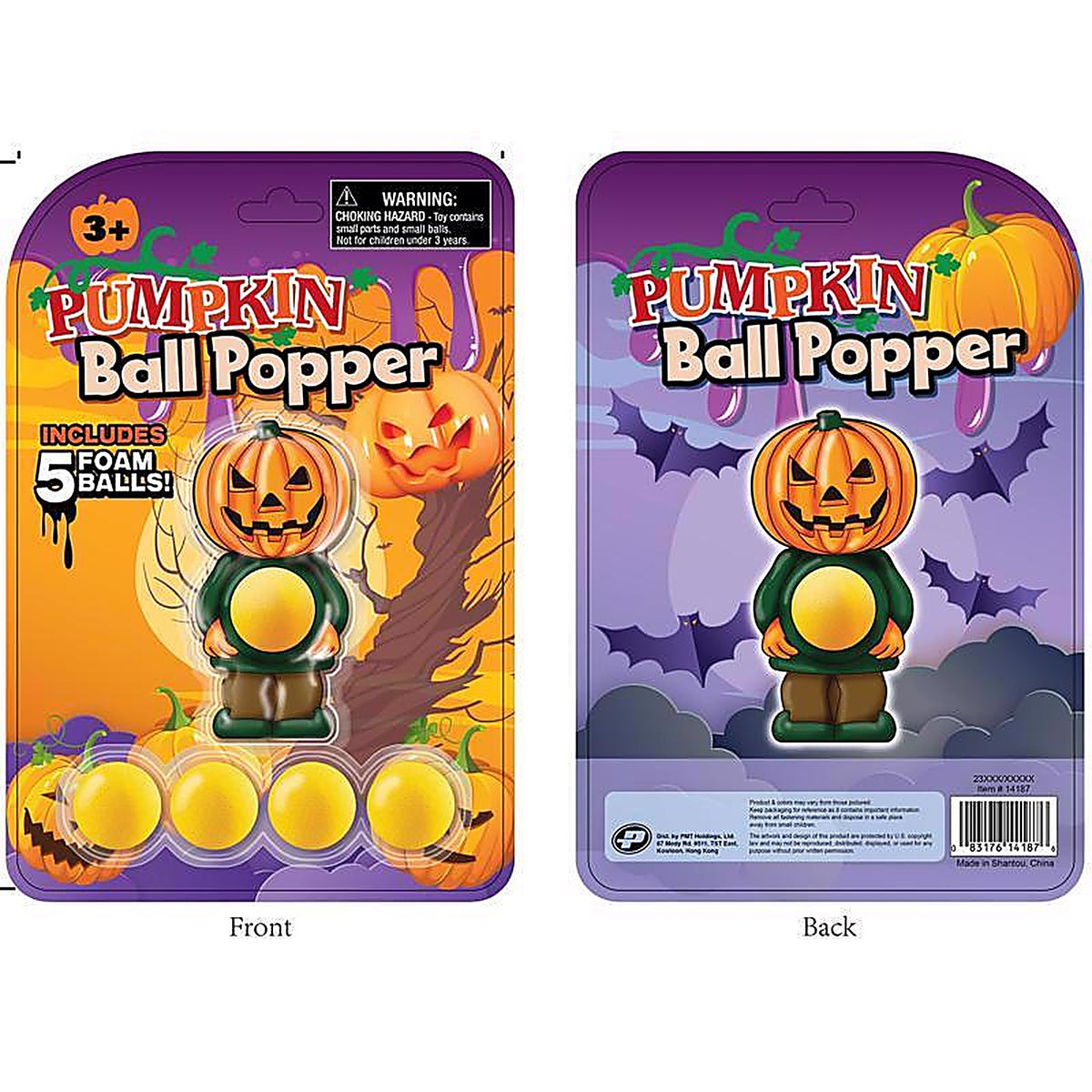 Master Toys - 14187 - Pumpkin Ball Popper Toy 1 Piece