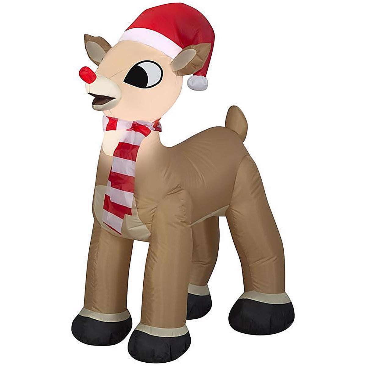 Rudolph - 36888 - Airblown Christmas Inflatable Rudolph the Red-Nosed Reindeer in Santa Hat and Scarf 42 In. I