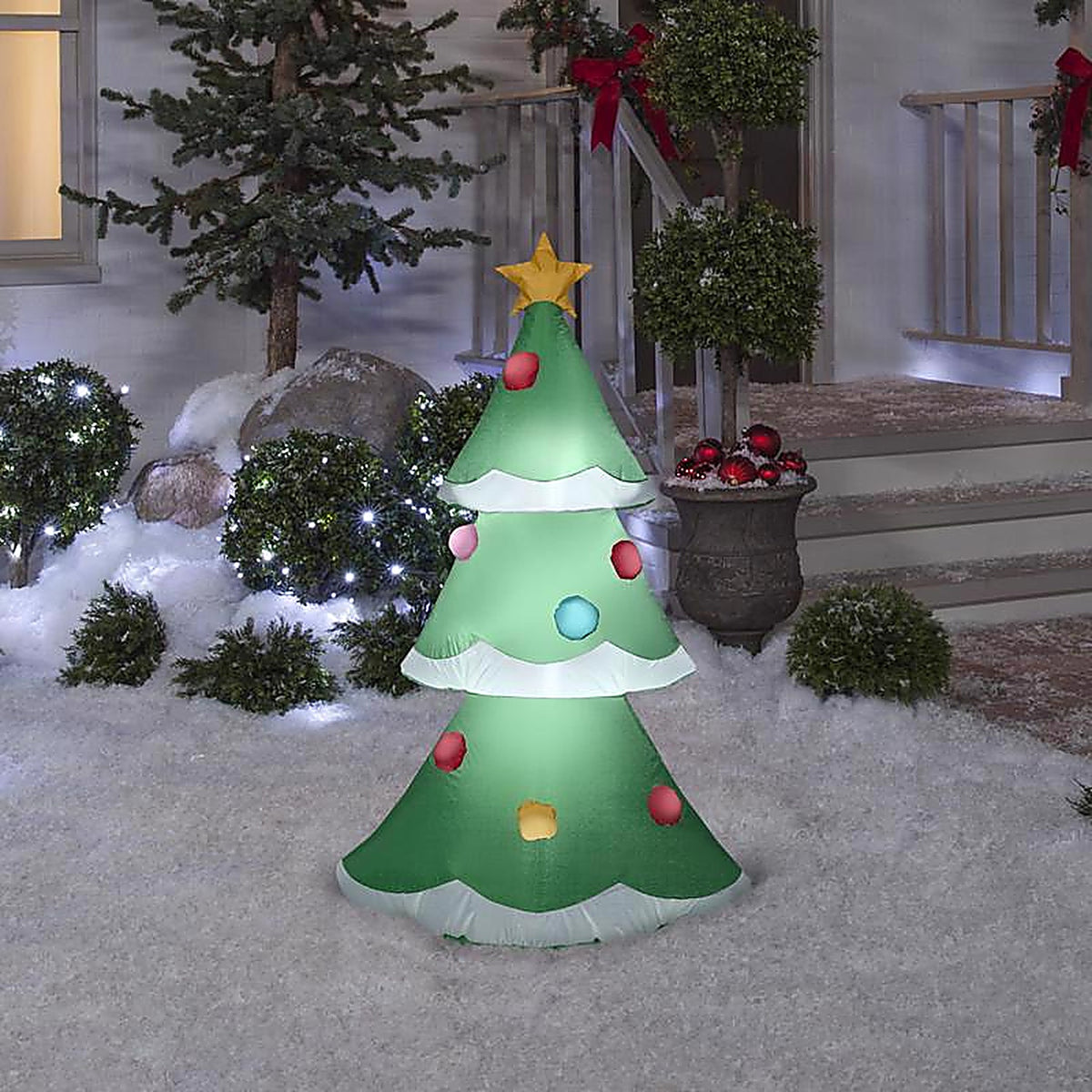 Gemmy - 117160 - Airblown Inflatable Christmas Tree with Snowy Layers 48 In. Inflatable