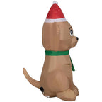 Gemmy - 880113 - Airblown Christmas Inflatable Golden Retriever 42 In. Inflatable