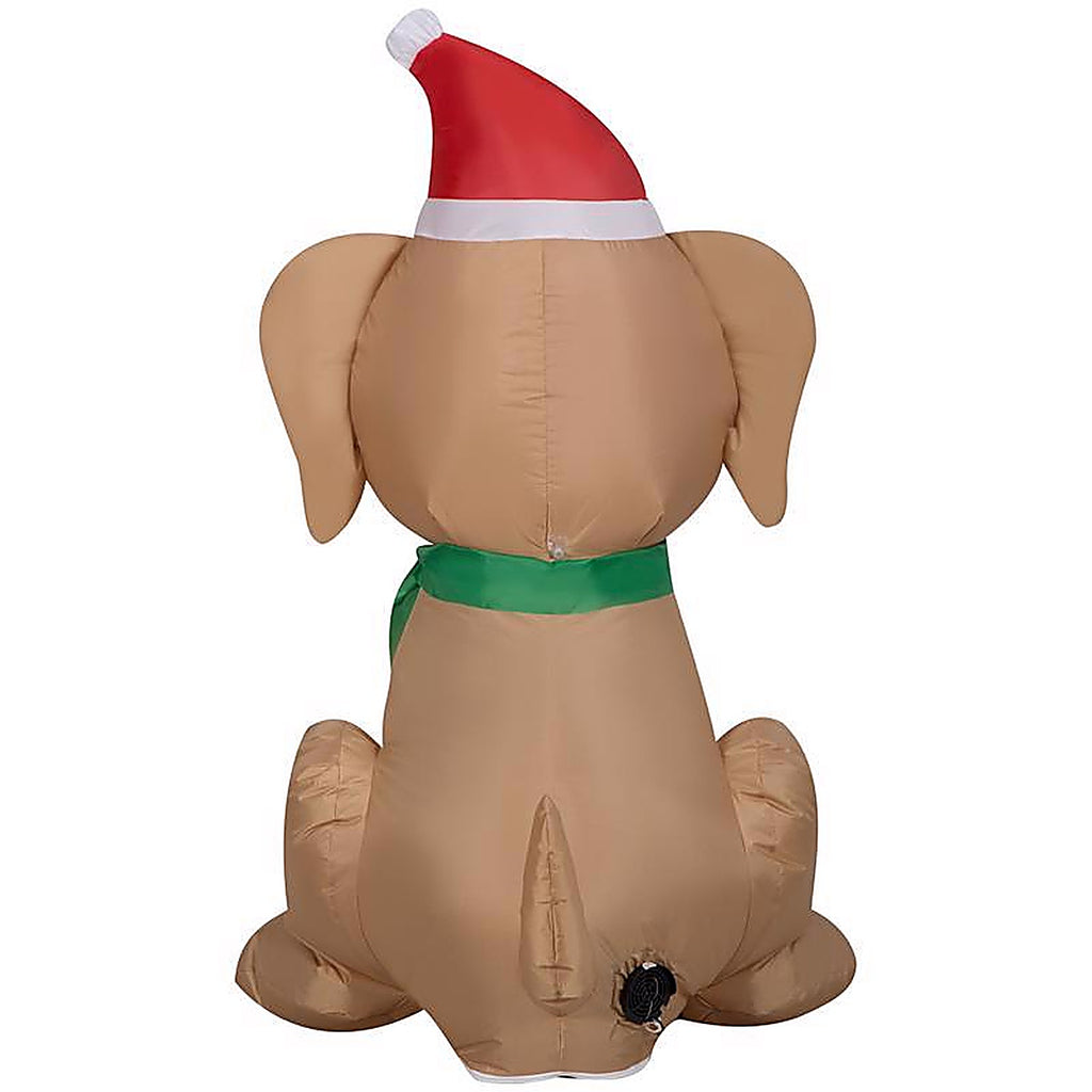 Gemmy - 880113 - Airblown Christmas Inflatable Golden Retriever 42 In. Inflatable
