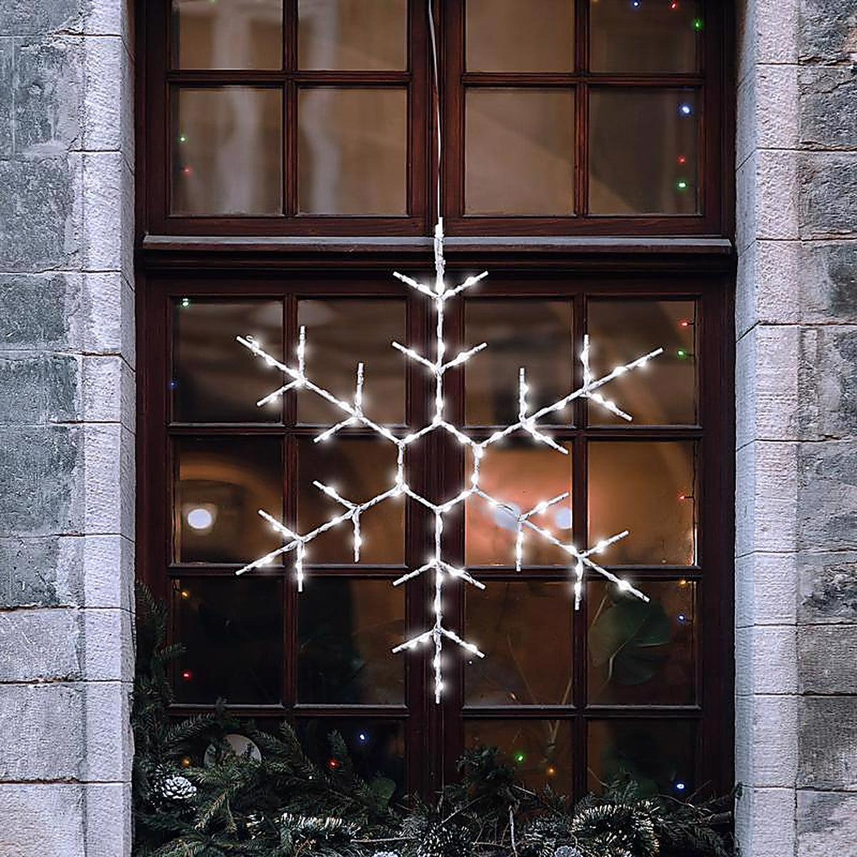 Celebrations - 14SWFA - LED Snowflake Silhouette 14.5 In. Hanging Decor