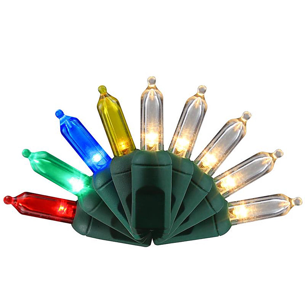 Celebrations - T550WMA - LED T5 Multicolored/Warm White 50 CT String Christmas Lights 24.5 Ft.