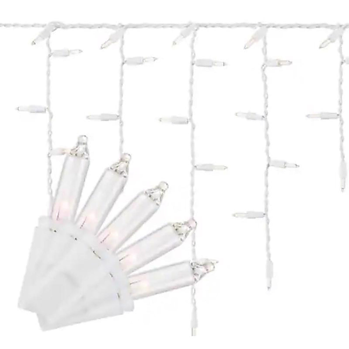 Celebrations - ICT5WWA - Platinum LED T5 Warm White 100 CT Icicle Christmas Lights 9.5 Ft.